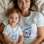 Gepersonaliseerd Schattig Beer Konijntje Eenhoorn 100% Katoenen Babyrompertje T-shirt Met Naam Eerste Moederdagcadeau voor Pasgeboren Moeder