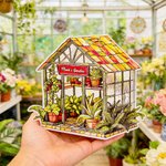 Personalized Faux Stained Glass Greenhouse Acrylic Suncatcher Ornament with Text Home Decor Birthday Anniversary Gift for Plant Lovers