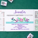 Lecteur de ligne de Mahjong en acrylique coloré personnalisé avec nom Club de Mahjong Cadeau de soirée de jeu de Mahjong pour les amateurs de Mahjong