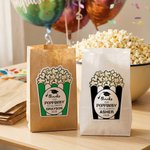 Personalised Popcorn Graduation Cap Waterproof Stickers with Name and Year Graduation Party Decoration Favor for Graduates