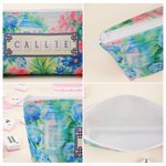 Personalised Chinoiserie Monogrammed Mahjong Tiles Makeup Bag with Name Daily Use Mahjong Night Birthday Gift for Mahjong Players