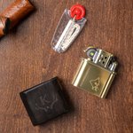 Personlig Graverad Logo Sandelträ Tändare Kit med Initial Namn och Låda Födelsedag Bachelorfest Present för Män Brudgummar