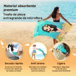 Toalla de playa personalizada de gran tamaño y secado rápido con temática marina y nombre regalo de cumpleaños para todos