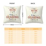 Personalized Faux Yarn Effect Birth Flower First Mom Now Grandma Soft Throw Pillow Cover with Names Mother's Day Gift for Mom Grandma
