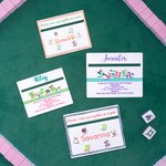 Lecteur de ligne de Mahjong en acrylique coloré personnalisé avec nom Club de Mahjong Cadeau de soirée de jeu de Mahjong pour les amateurs de Mahjong