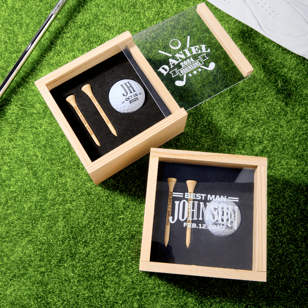 Henkilökohtainen Monogrammi Initial Name Golf Ball Gift Set Club Kilpailu Souvenir Syntymäpäivälahja Golf Lover Golferille
