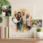 Personalized Watercolor Merge Loved One Pictures Portrait Canvas Prints with Text  Ship from USA Home Decor Sentimental Memorial Gift for Family