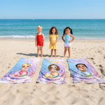 Personalized Cute Cartoon Mermaid Oversized Quick Dry Beach Towel with Name Summer Vacation Birthday Gift for Girls