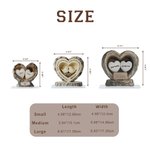 Personalised First Kiss Wood Texture Heart Pattern Acrylic Ornament with Name and Date Desk Decor Anniversary Birthday Gift for Couples