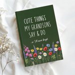Personalized Wildflower Cute Things Say Do A5 Journal Notebook with Text Record Memories Mother's Day Birthday Gift for Mom Grandma