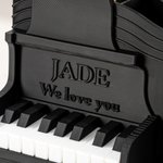 Porte stylo personnalisé en 3D avec nom et texte pour piano, usage quotidien Cadeau d'anniversaire pour professeur de piano, étudiant