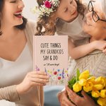 Personalized Wildflower Cute Things Say Do A5 Journal Notebook with Text Record Memories Mother's Day Birthday Gift for Mom Grandma