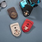 Gepersonaliseerde Multicolor Kid gezicht foto PU leer magnetische auto zonnebril houder Clip met naam Dagelijks gebruik Verjaardagscadeau voor ouders grootouders chauffeurs