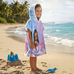 Personalisierte niedlichen Cartoon Meerjungfrau überdimensioniert schnell trocken Kind Kapuzen Strandtuch mit Namen Sommer Urlaub Party Geburtstag Geschenk für Mädchen