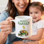Personalized Mama's/Grandma's Garden Where Love Grows Ceramic Mug with 1-6 Palms and Names Mother's Day Gift for Mom Grandma