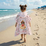 Serviette de plage à capuche pour enfants avec nom Cadeau d'anniversaire essentiel pour garçons et filles