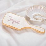 Brosse à cheveux exquise personnalisée faite à la main avec nom et pierres d'anniversaire Cadeau d'anniversaire pour demoiselle d'honneur Amie Mère