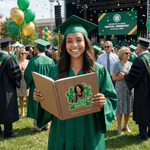 Personalizzato Classe 2026 Palloncino Nome Anno Foto Libro degli ospiti con penna a sfera e adesivi Regalo ricordo di laurea per laureati