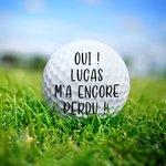 Balle de golf personnalisée avec nom et image-Idéal pour entraînement et compétition-Cadeau de fête pour joueur de golf