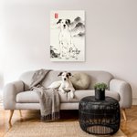 Personalised Chinese Ink-Wash Style Pet Photo Canvas Poster Frameless Framed Painting Room Decor Birthday Gift for Friend Pet Owner