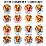 Personalized Cute Pet Photo Checkerboard Imitation Embroidery Effect Apron with Name Birthday Gift for Pet Lovers
