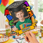 Personalized Congrats 2026 Graduation Hand Fan with Name and Wooden Handle Graduation Ceremony Party Gift for Graduates