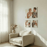 Personalized Photos Canvas Prints Wall Displays Modern Living Room Decor Set of 3 Ship from USA Housewarming Anniversary Gift for Couple