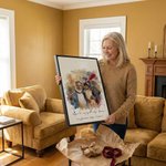 Personalized Watercolor Merge Loved One Pictures Portrait Canvas Prints with Text  Ship from USA Home Decor Sentimental Memorial Gift for Family