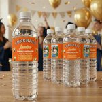 Etiquettes personnalisées pour bouteilles d'eau avec nom et année Lot de 20 décorations pour la fête de fin d'études pour les diplômés et les amis