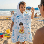 Serviette de plage à capuche pour enfants avec nom Cadeau d'anniversaire essentiel pour garçons et filles