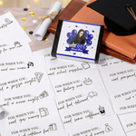 Gepersonaliseerde Class of 2026 Balloon Photo Cash Gift Card Survival Box College Zorgpakket met 20 kaarten High School Graduation Gift voor studenten