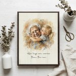 Personalized Watercolor Merge Loved One Pictures Portrait Canvas Prints with Text  Ship from USA Home Decor Sentimental Memorial Gift for Family
