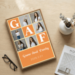 Personalized Nine-Square Grid Photo Giclee Canvas Prints with Letter Title Date Home Decor Ship from USA Anniversary Gift for Family Friend Couple