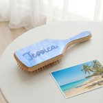 Brosse à cheveux exquise personnalisée faite à la main avec nom et pierres d'anniversaire Cadeau d'anniversaire pour demoiselle d'honneur Amie Mère