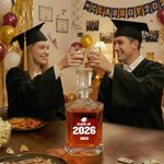 Personalized Engraved Graduation Cap Decanter with Name and Year Graduation Party Birthday Gift for Graduate Teacher