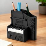Porte stylo personnalisé en 3D avec nom et texte pour piano, usage quotidien Cadeau d'anniversaire pour professeur de piano, étudiant