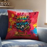 Personalised Street Style Soccer Club Cushion Cover with Text and Name Home Decor Game Day Birthday Gift for Soccer Lover