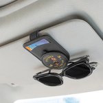 Gepersonaliseerde Multicolor Kid gezicht foto PU leer magnetische auto zonnebril houder Clip met naam Dagelijks gebruik Verjaardagscadeau voor ouders grootouders chauffeurs