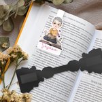 Marcapáginas magnético personalizado con nombre y personaje lector de dibujos animados regalo de cumpleaños para amantes de los libros