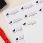 Personalisierte Graduation Cap Design wasserdichte Aufkleber mit Namen Return Address Label Graduation Party Graduation Ankündigung für Absolventen
