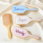 Brosse à cheveux exquise personnalisée faite à la main avec nom et pierres d'anniversaire Cadeau d'anniversaire pour demoiselle d'honneur Amie Mère