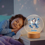 Personalized Birth Flower Fairy LED Night Light with Name and Wooden Base Room Decor Birthday Gift for Girls