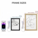 Personalised Watercolor Photo Light Painting Acrylic Frame Desk Decor Anniversary Birthday Gift for Family Friends Couples