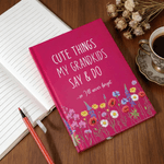Personalized Wildflower Cute Things Say Do A5 Journal Notebook with Text Record Memories Mother's Day Birthday Gift for Mom Grandma