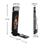 Lampe de poche LED rechargeable personnalisée avec nom et personnage cartoon - Cadeau d'anniversaire pour les amoureux de lecture