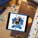 Gepersonaliseerde Class of 2026 Balloon Photo Cash Gift Card Survival Box College Zorgpakket met 20 kaarten High School Graduation Gift voor studenten