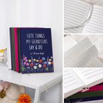 Personalized Wildflower Cute Things Say Do A5 Journal Notebook with Text Record Memories Mother's Day Birthday Gift for Mom Grandma