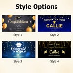 Personalized Congratulations Bachelor Hat Banner with Name Class of 2026 Party Decor Graduation Gift for Graduates