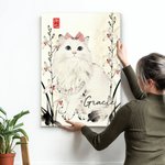 Personalised Chinese Ink-Wash Style Pet Photo Canvas Poster Frameless Framed Painting Room Decor Birthday Gift for Friend Pet Owner