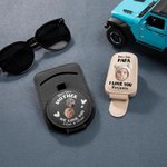 Gepersonaliseerde Multicolor Kid gezicht foto PU leer magnetische auto zonnebril houder Clip met naam Dagelijks gebruik Verjaardagscadeau voor ouders grootouders chauffeurs